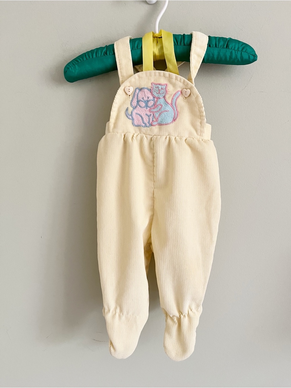 Health Tex vintage yellow corduroy overalls